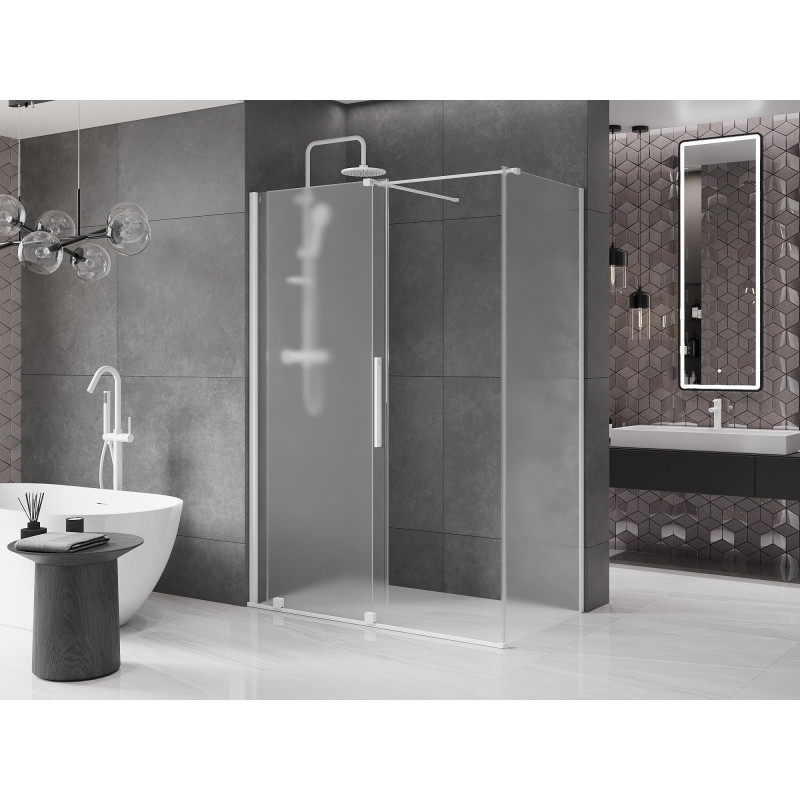 Mexen Velar kabina prysznicowa rozsuwana 150 x 70 cm, szron, biała - 871-150-070-31-20