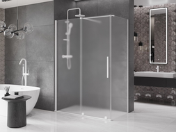 Mexen Velar kabina prysznicowa rozsuwana 150 x 85 cm, szron, biała - 871-150-085-31-20