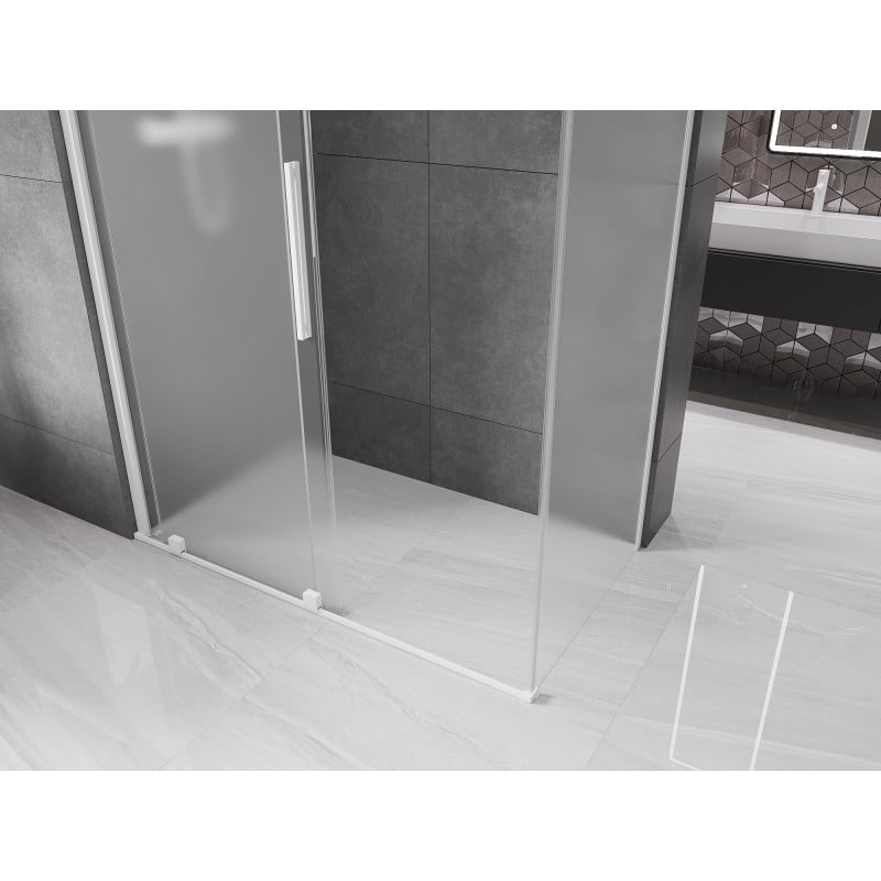 Mexen Velar kabina prysznicowa rozsuwana 140 x 75 cm, szron, biała - 871-140-075-31-20