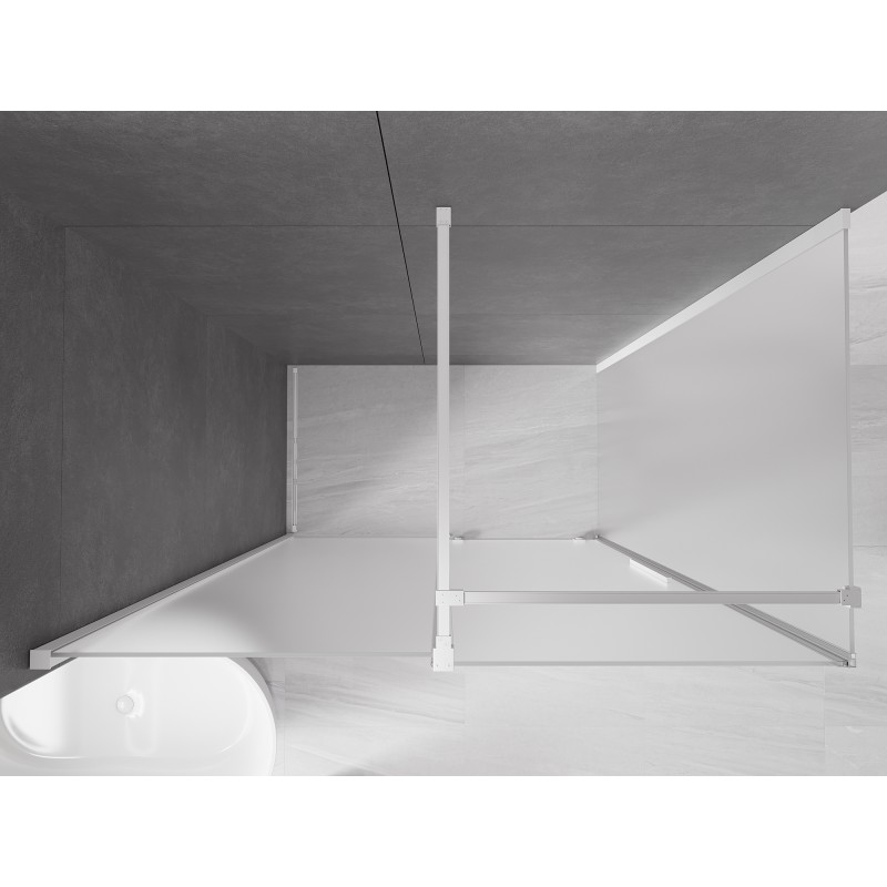 Mexen Velar kabina prysznicowa rozsuwana 130 x 75 cm, szron, biała - 871-130-075-31-20