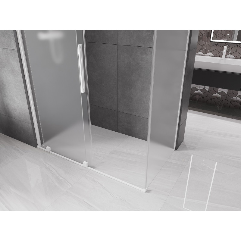 Mexen Velar kabina prysznicowa rozsuwana 150 x 80 cm, szron, biała - 871-150-080-31-20