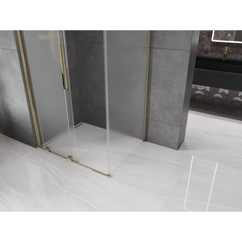 Mexen Velar kabina prysznicowa rozsuwana 110 x 70 cm, szron, złota - 871-110-070-31-50