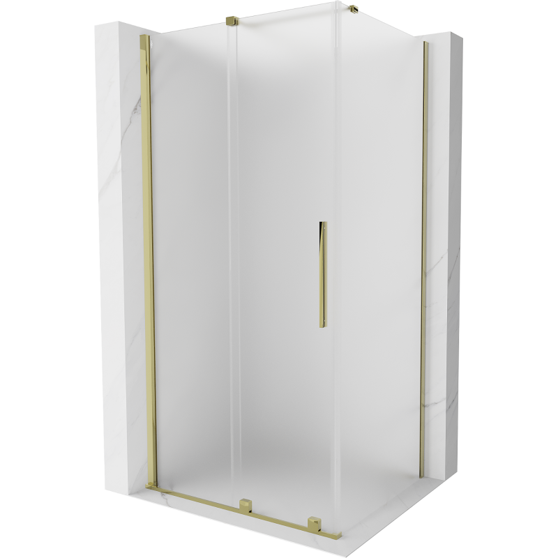 Mexen Velar kabina prysznicowa rozsuwana 120 x 80 cm, szron, złota - 871-120-080-31-50
