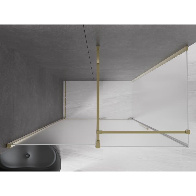Mexen Velar kabina prysznicowa rozsuwana 130 x 70 cm, szron, złota - 871-130-070-31-50