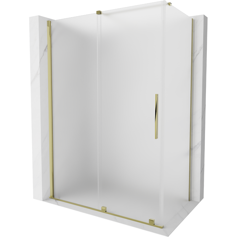 Mexen Velar kabina prysznicowa rozsuwana 140 x 70 cm, szron, złota - 871-140-070-31-50
