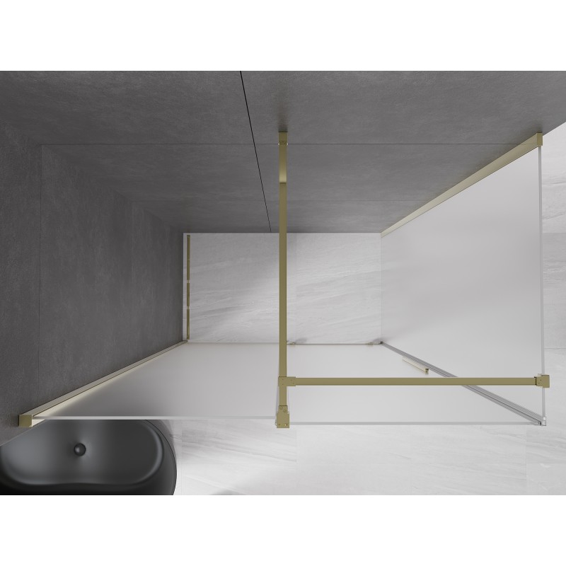 Mexen Velar kabina prysznicowa rozsuwana 130 x 75 cm, szron, złota - 871-130-075-31-50