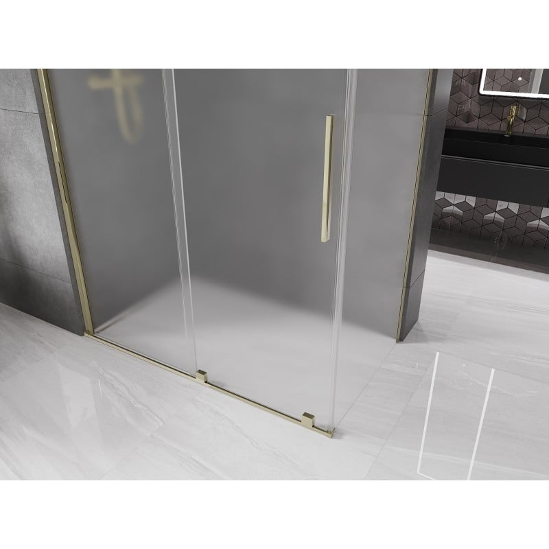 Mexen Velar kabina prysznicowa rozsuwana 140 x 80 cm, szron, złota - 871-140-080-31-50