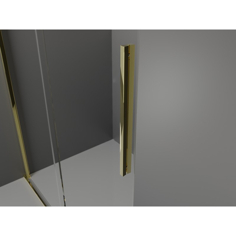 Mexen Velar kabina prysznicowa rozsuwana 140 x 80 cm, szron, złota - 871-140-080-31-50