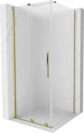 Mexen Velar kabina prysznicowa rozsuwana 100 x 100 cm, szron, złota - 871-100-100-31-50