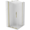 Mexen Velar kabina prysznicowa rozsuwana 120 x 120 cm, szron, złota - 871-120-120-31-50