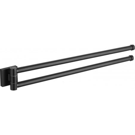 Mexen Rufo podwójny obrotowy wieszak na ręcznik, czarny - 7050925-70