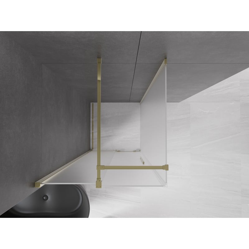 Mexen Velar kabina prysznicowa rozsuwana 100 x 100 cm, szron, złota - 871-100-100-31-50
