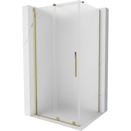 Mexen Velar kabina prysznicowa rozsuwana 140 x 100 cm, szron, złota - 871-140-100-31-50