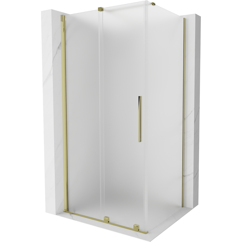 Mexen Velar kabina prysznicowa rozsuwana 140 x 90 cm, szron, złota - 871-140-090-31-50