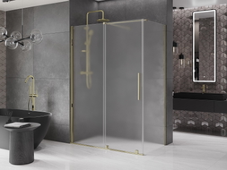 Mexen Velar kabina prysznicowa rozsuwana 160 x 80 cm, szron, złota - 871-160-080-31-50