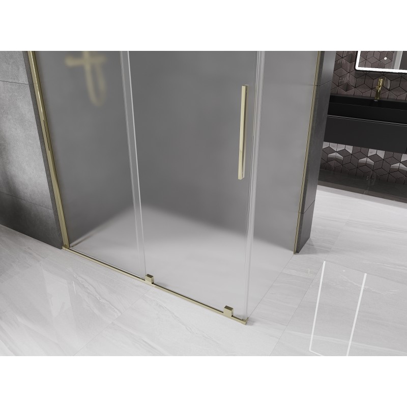 Mexen Velar kabina prysznicowa rozsuwana 160 x 80 cm, szron, złota - 871-160-080-31-50