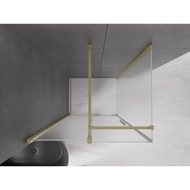 Mexen Velar kabina prysznicowa rozsuwana 90 x 85 cm, szron, złota szczotkowana - 871-090-085-31-55