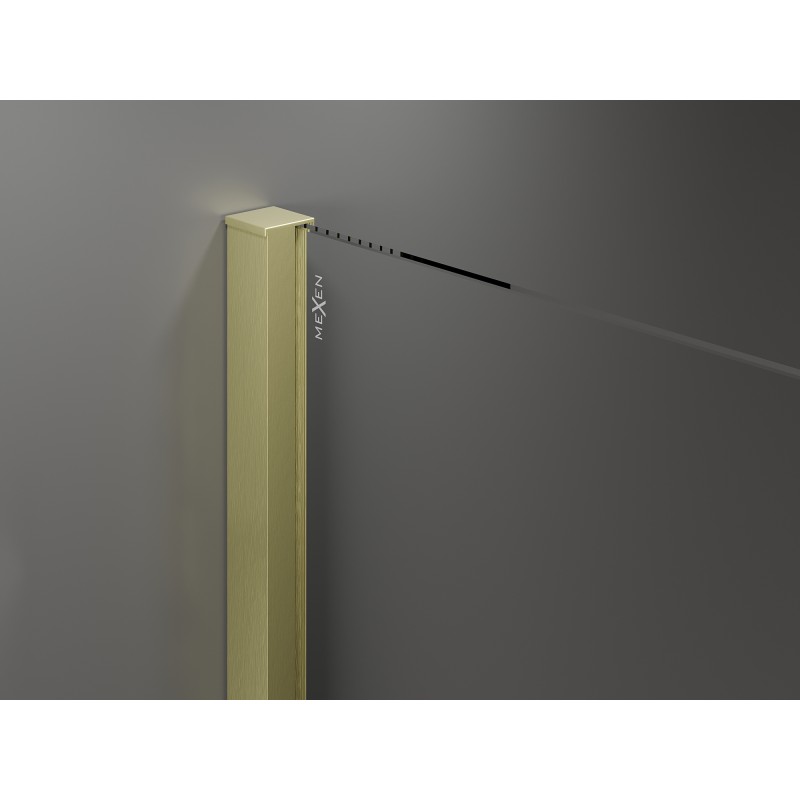 Mexen Velar kabina prysznicowa rozsuwana 100 x 85 cm, szron, złota szczotkowana - 871-100-085-31-55