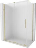 Mexen Velar kabina prysznicowa rozsuwana 140 x 80 cm, szron, złota szczotkowana - 871-140-080-31-55