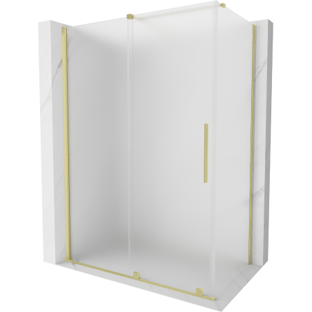 Mexen Velar kabina prysznicowa rozsuwana 140 x 70 cm, szron, złota szczotkowana - 871-140-070-31-55