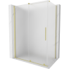 Mexen Velar kabina prysznicowa rozsuwana 150 x 80 cm, szron, złota szczotkowana - 871-150-080-31-55