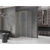 Mexen Velar kabina prysznicowa rozsuwana 140 x 100 cm, szron, złota szczotkowana - 871-140-100-31-55