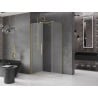 Mexen Velar kabina prysznicowa rozsuwana 130 x 80 cm, szron, złota szczotkowana - 871-130-080-31-55