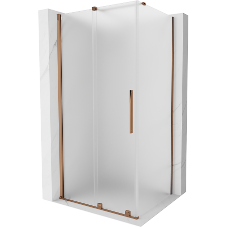 Mexen Velar kabina prysznicowa rozsuwana 100 x 90 cm, szron, różowe złoto - 871-100-090-31-60