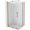 Mexen Velar kabina prysznicowa rozsuwana 90 x 85 cm, szron, różowe złoto - 871-090-085-31-60