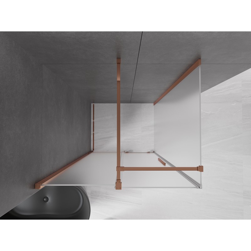 Mexen Velar kabina prysznicowa rozsuwana 100 x 90 cm, szron, różowe złoto - 871-100-090-31-60