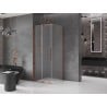 Mexen Velar kabina prysznicowa rozsuwana 90 x 90 cm, szron, różowe złoto - 871-090-090-31-60