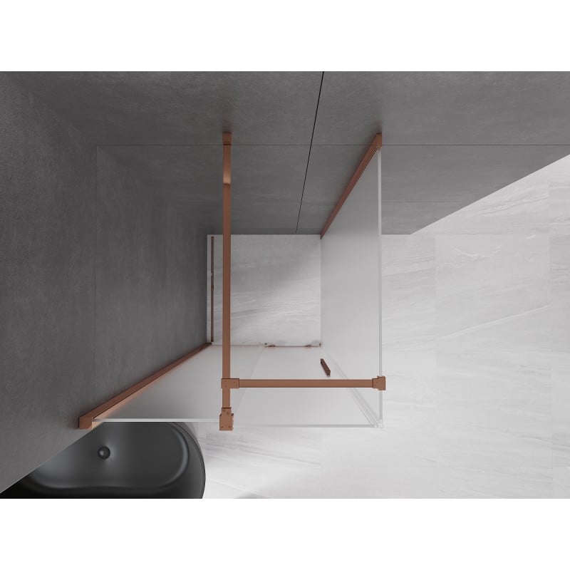 Mexen Velar kabina prysznicowa rozsuwana 90 x 90 cm, szron, różowe złoto - 871-090-090-31-60