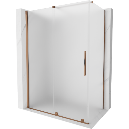 Mexen Velar kabina prysznicowa rozsuwana 140 x 70 cm, szron, różowe złoto - 871-140-070-31-60