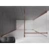 Mexen Velar kabina prysznicowa rozsuwana 150 x 85 cm, szron, różowe złoto - 871-150-085-31-60