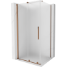 Mexen Velar kabina prysznicowa rozsuwana 150 x 100 cm, szron, różowe złoto - 871-150-100-31-60