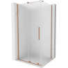 Mexen Velar kabina prysznicowa rozsuwana 90 x 85 cm, szron, miedź szczotkowana - 871-090-085-31-65