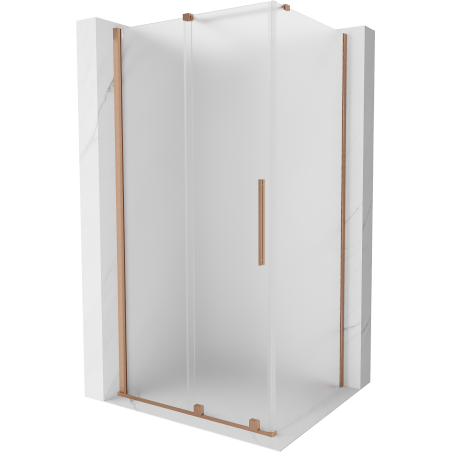 Mexen Velar kabina prysznicowa rozsuwana 120 x 70 cm, szron, miedź szczotkowana - 871-120-070-31-65