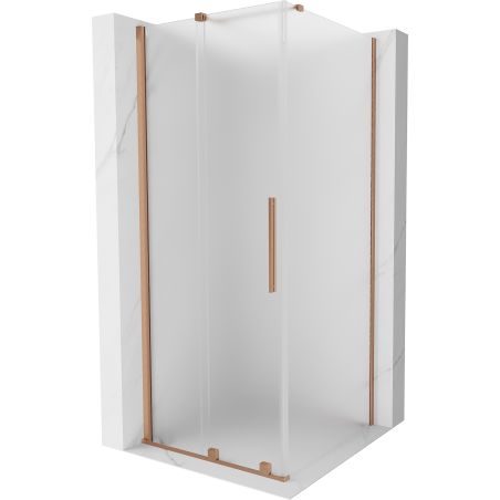 Mexen Velar kabina prysznicowa rozsuwana 120 x 120 cm, szron, miedź szczotkowana - 871-120-120-31-65