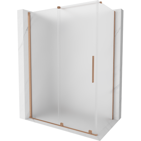 Mexen Velar kabina prysznicowa rozsuwana 140 x 80 cm, szron, miedź szczotkowana - 871-140-080-31-65