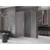 Mexen Velar kabina prysznicowa rozsuwana 140 x 80 cm, szron, miedź szczotkowana - 871-140-080-31-65