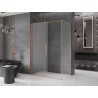 Mexen Velar kabina prysznicowa rozsuwana 150 x 75 cm, szron, miedź szczotkowana - 871-150-075-31-65