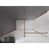 Mexen Velar kabina prysznicowa rozsuwana 130 x 70 cm, szron, miedź szczotkowana - 871-130-070-31-65