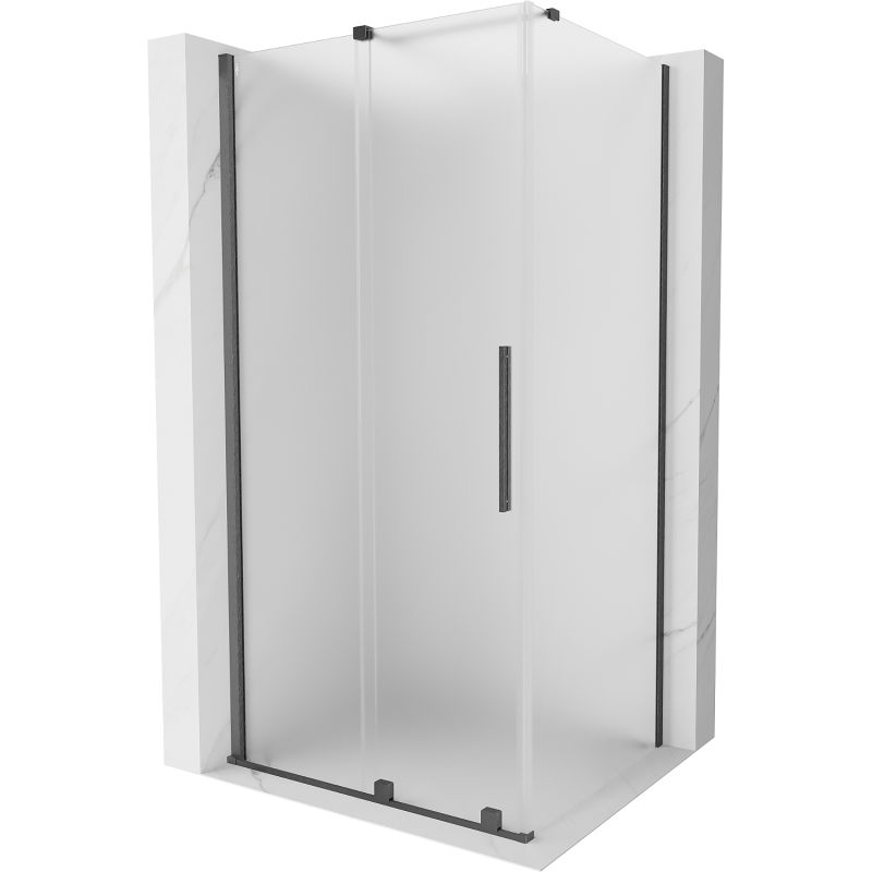 Mexen Velar kabina prysznicowa rozsuwana 100 x 85 cm, szron, gun gray szczotkowany - 871-100-085-31-66