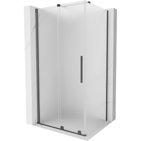 Mexen Velar kabina prysznicowa rozsuwana 120 x 85 cm, szron, gun gray szczotkowany - 871-120-085-31-66