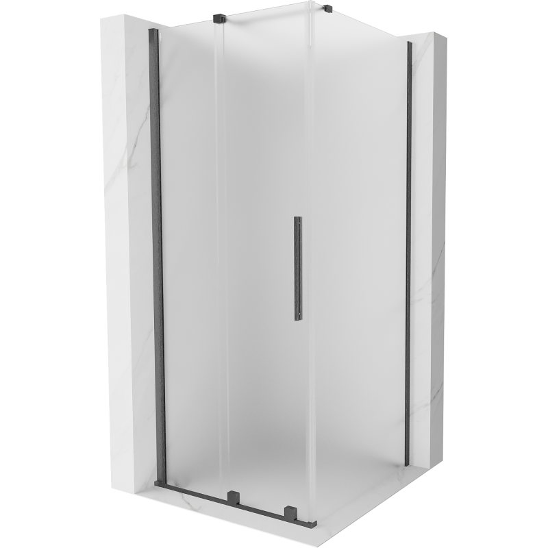 Mexen Velar kabina prysznicowa rozsuwana 90 x 90 cm, szron, gun gray szczotkowany - 871-090-090-31-66