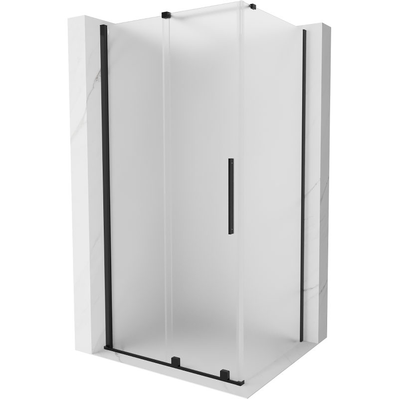 Mexen Velar kabina prysznicowa rozsuwana 90 x 90 cm, szron, gun gray szczotkowany - 871-090-090-31-66