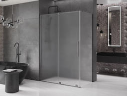 Mexen Velar kabina prysznicowa rozsuwana 140 x 85 cm, szron, gun gray szczotkowany - 871-140-085-31-66