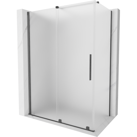 Mexen Velar kabina prysznicowa rozsuwana 150 x 85 cm, szron, gun gray szczotkowany - 871-150-085-31-66