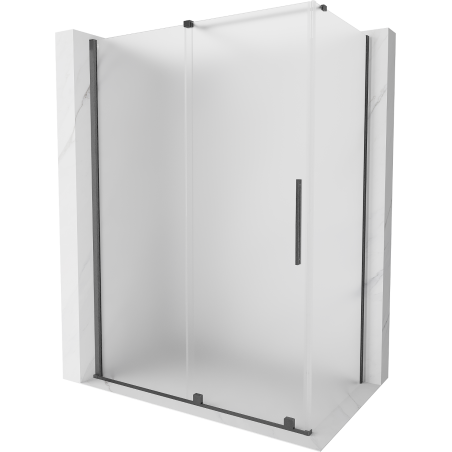 Mexen Velar kabina prysznicowa rozsuwana 150 x 70 cm, szron, gun gray szczotkowany - 871-150-070-31-66