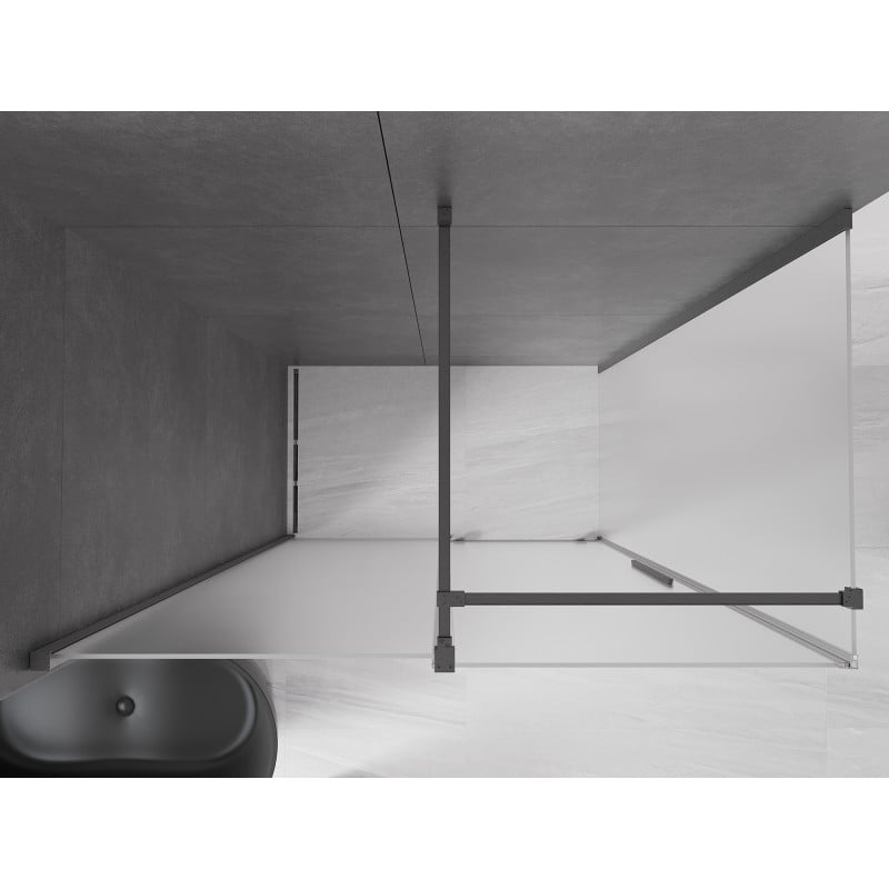Mexen Velar kabina prysznicowa rozsuwana 140 x 80 cm, szron, gun gray szczotkowany - 871-140-080-31-66